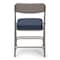 Atlas Commercial Products Triple-Braced Fabric Padded Metal Folding Chair, 2" Cushion, Navy/Gray MFC22NVYFP-2 - alternate 5